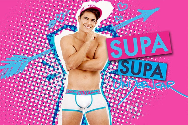 Supawear White/Teal SUPA-SUPA Trunk