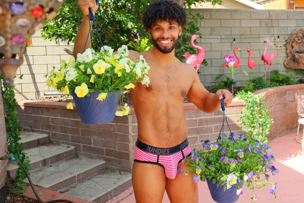 CheapUndies Pink Cotton Stripe Brief