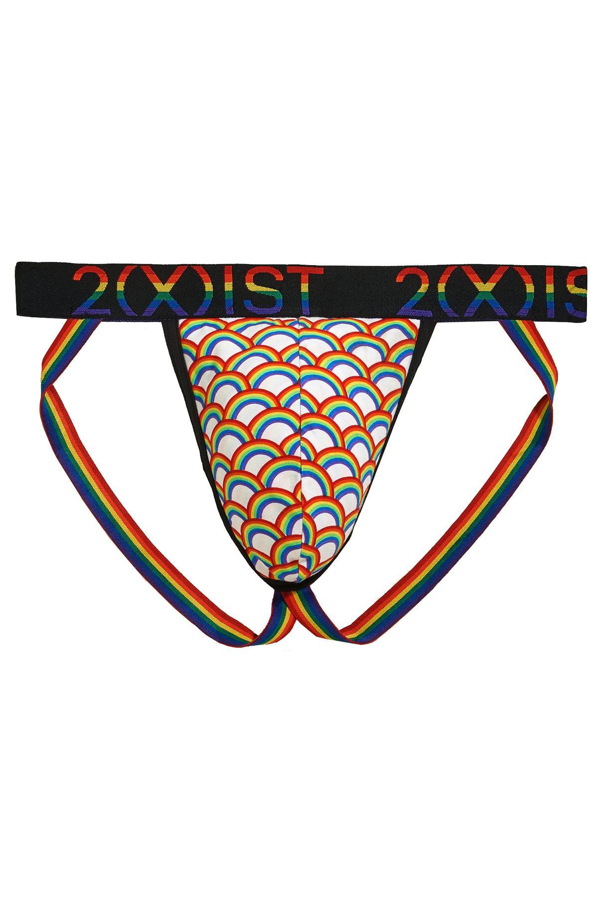 2(X)IST Rainbow Geo Pride Cotton Stretch Jockstrap