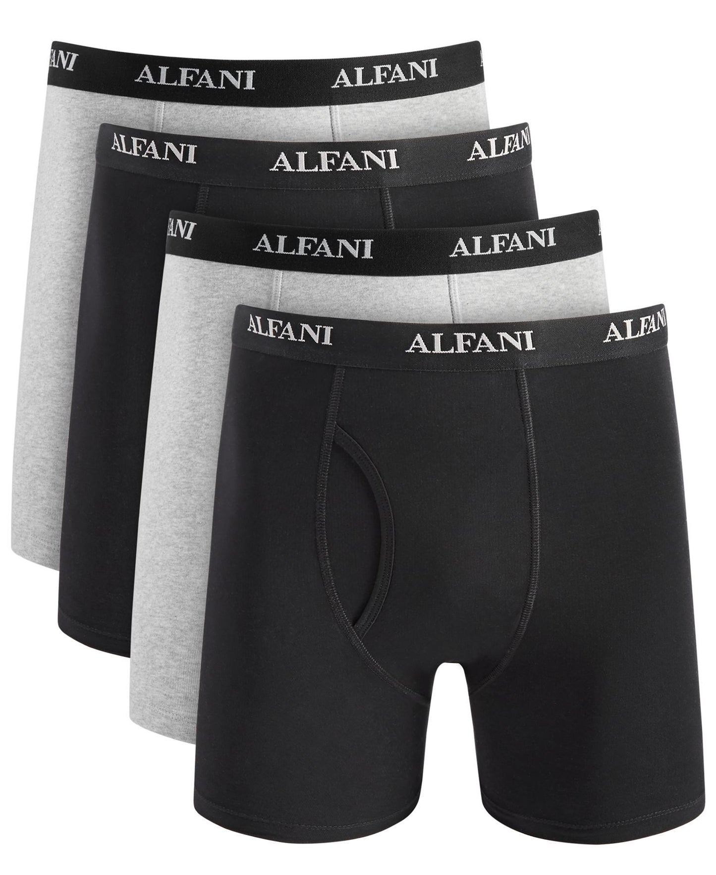 Alfani 4-Pk. Moisture-Wicking Cotton Boxer Briefs