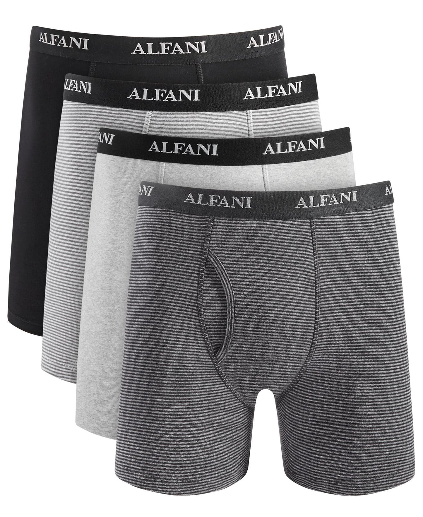 Alfani 4-Pk. Moisture-Wicking Cotton Boxer Briefs
