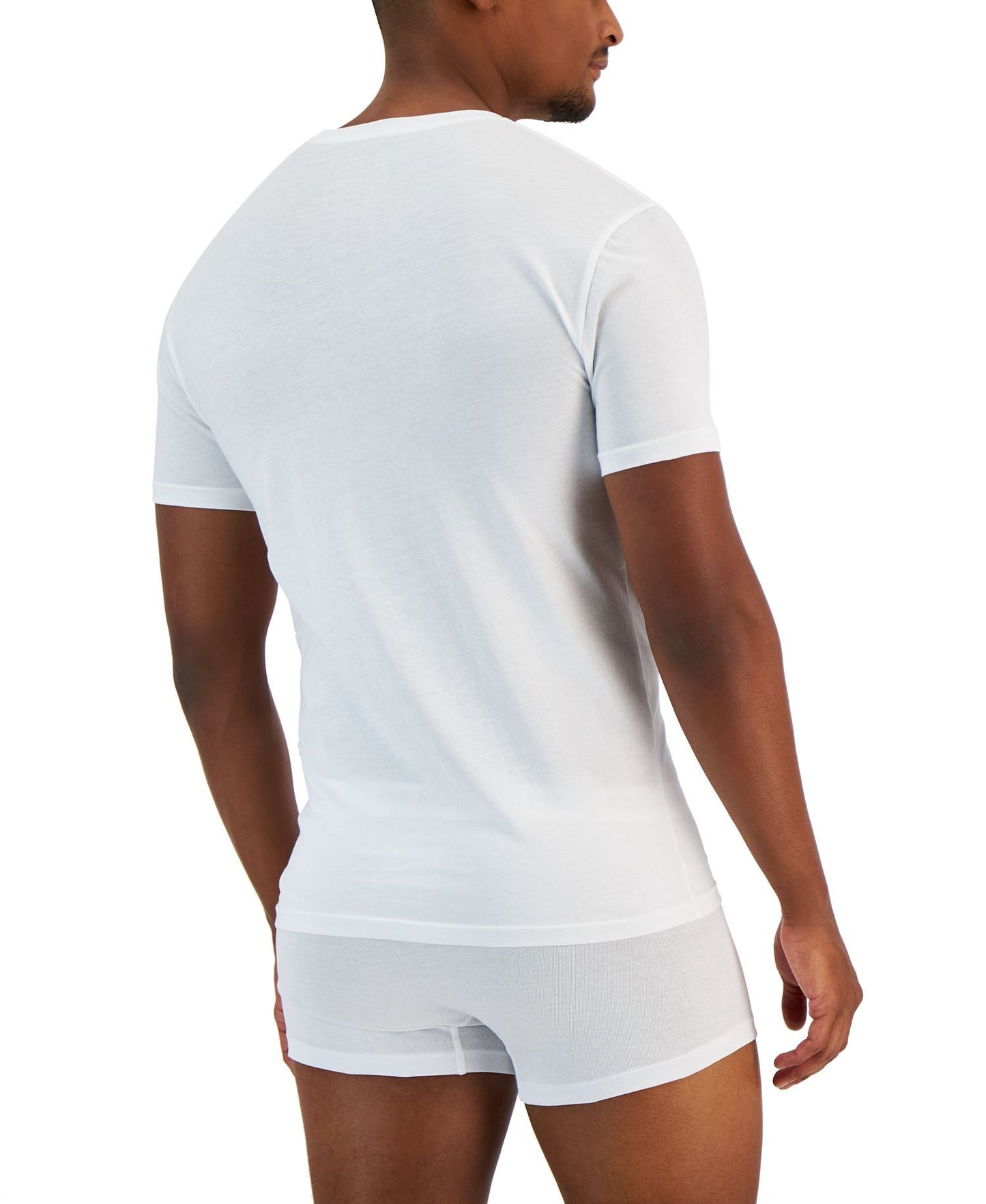 Alfani 4-Pk. Slim-Fit Solid V-Neck Cotton Undershirts