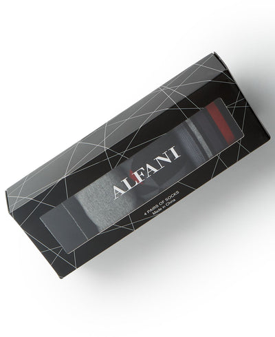Alfani 4-pk. Dress Socks With Gift Box Charcoal