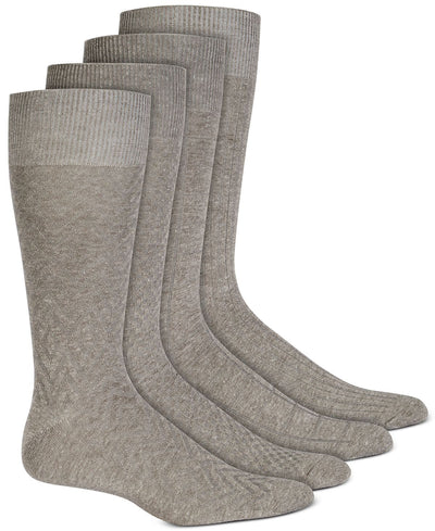 Alfani 4-pk. Textured Socks Grey
