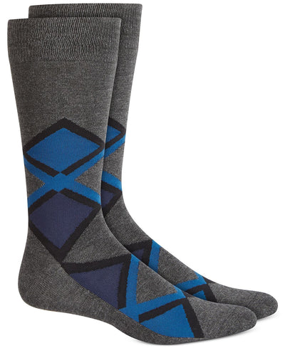 Alfani Argyle Socks Grey Blue