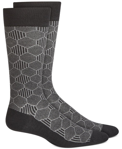 Alfani Geo Line Socks Grey
