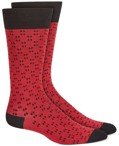 Alfani Micro Diamond Dot Socks Red