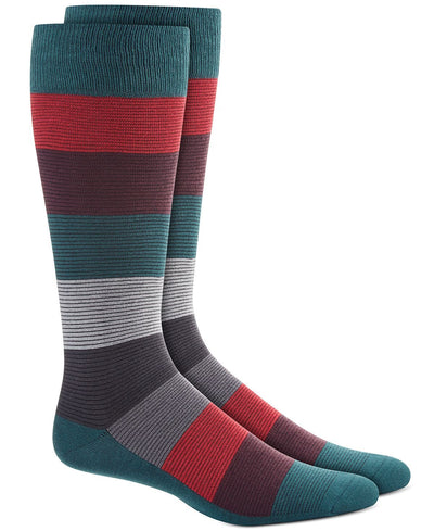 Alfani Ombre Textured Striped Socks Green