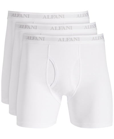 Alfani Regular-Fit Solid Boxer Briefs Pack of 4