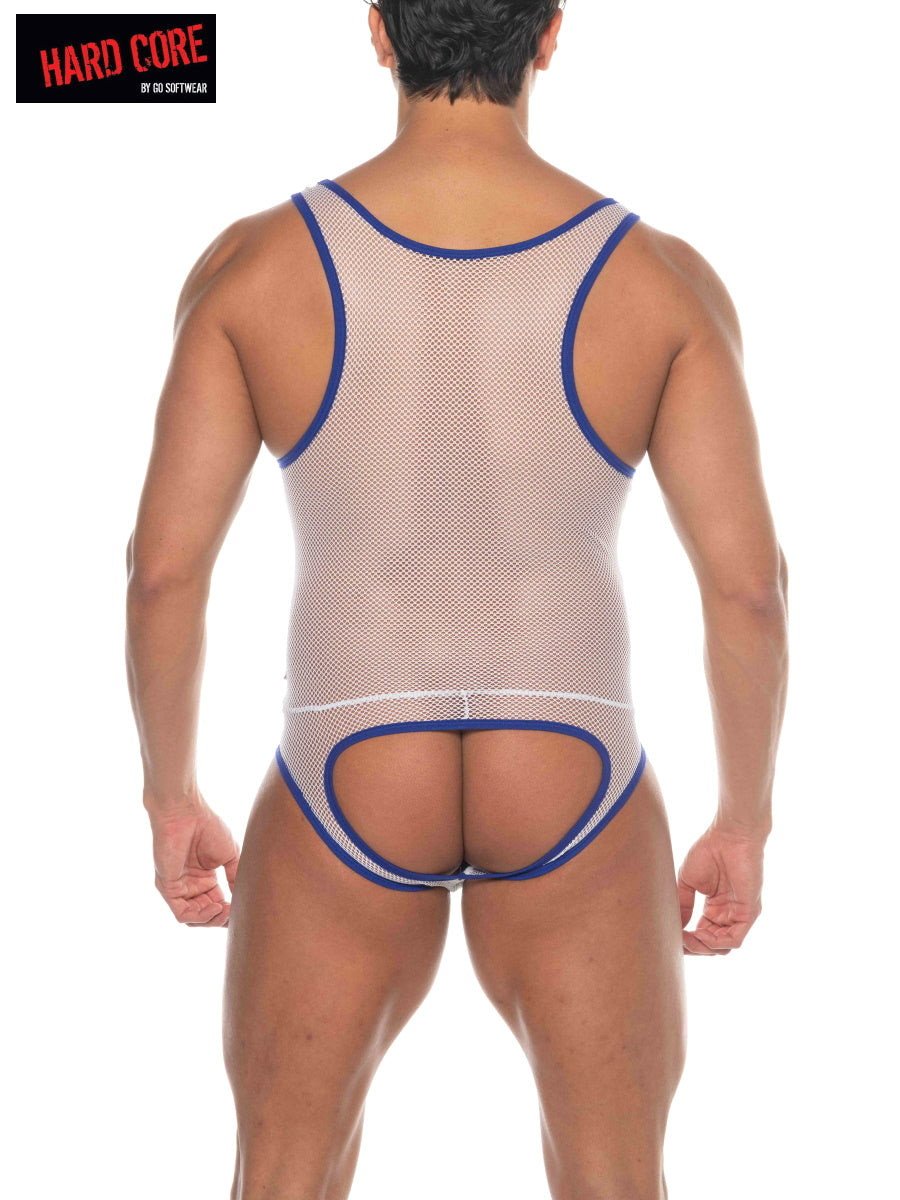 American Jock White Tryst Backless Mesh Singlet