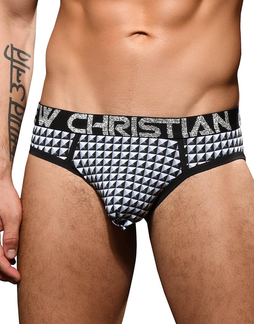 Andrew Christian Black Stud Brief W/ Almost Naked