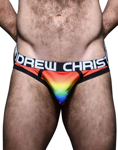Andrew Christian Rainbow Pride Mesh Brief Jock W/ Almost Naked