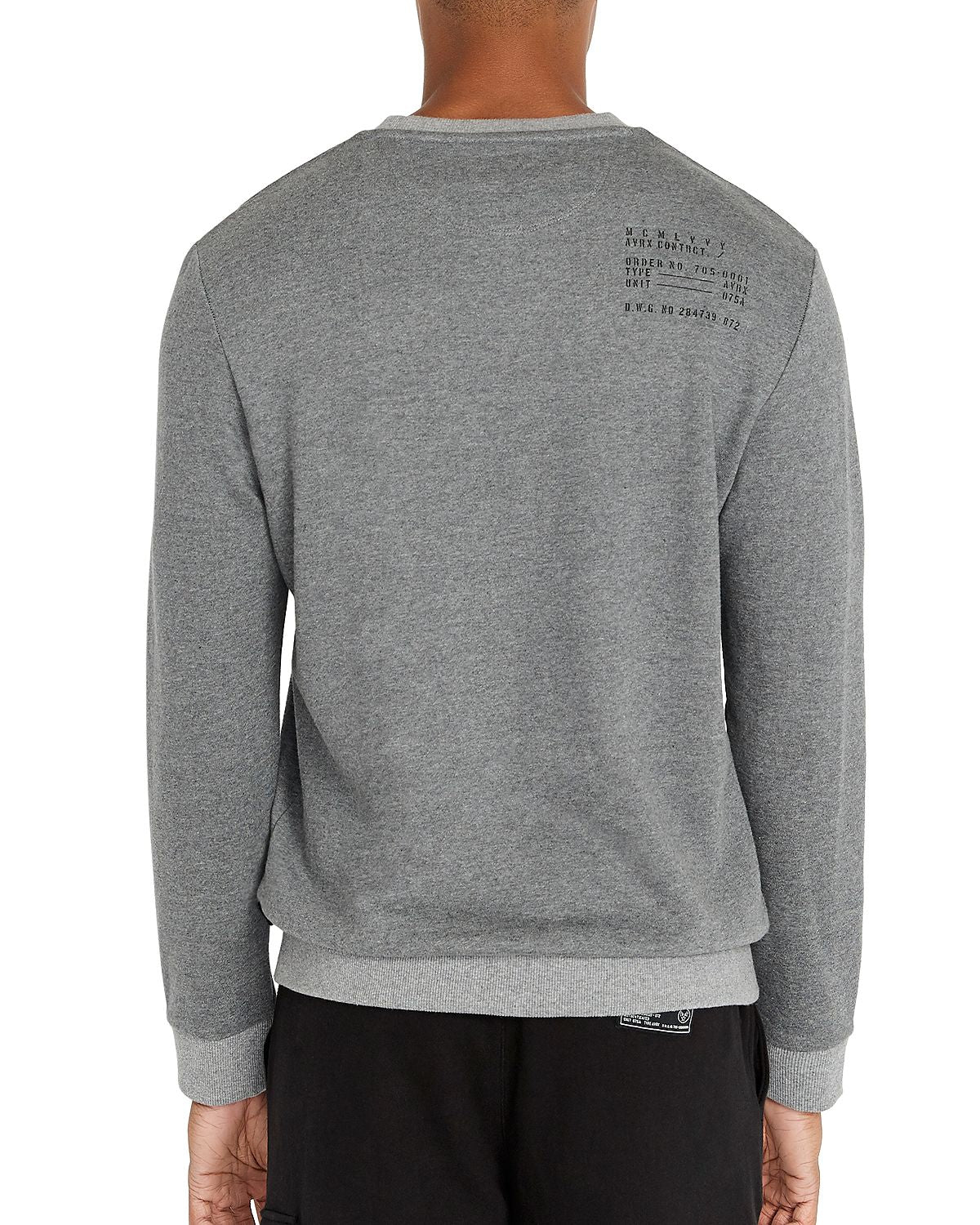 Avirex Camo Graphic Logo Sweatshirt Heather Grey