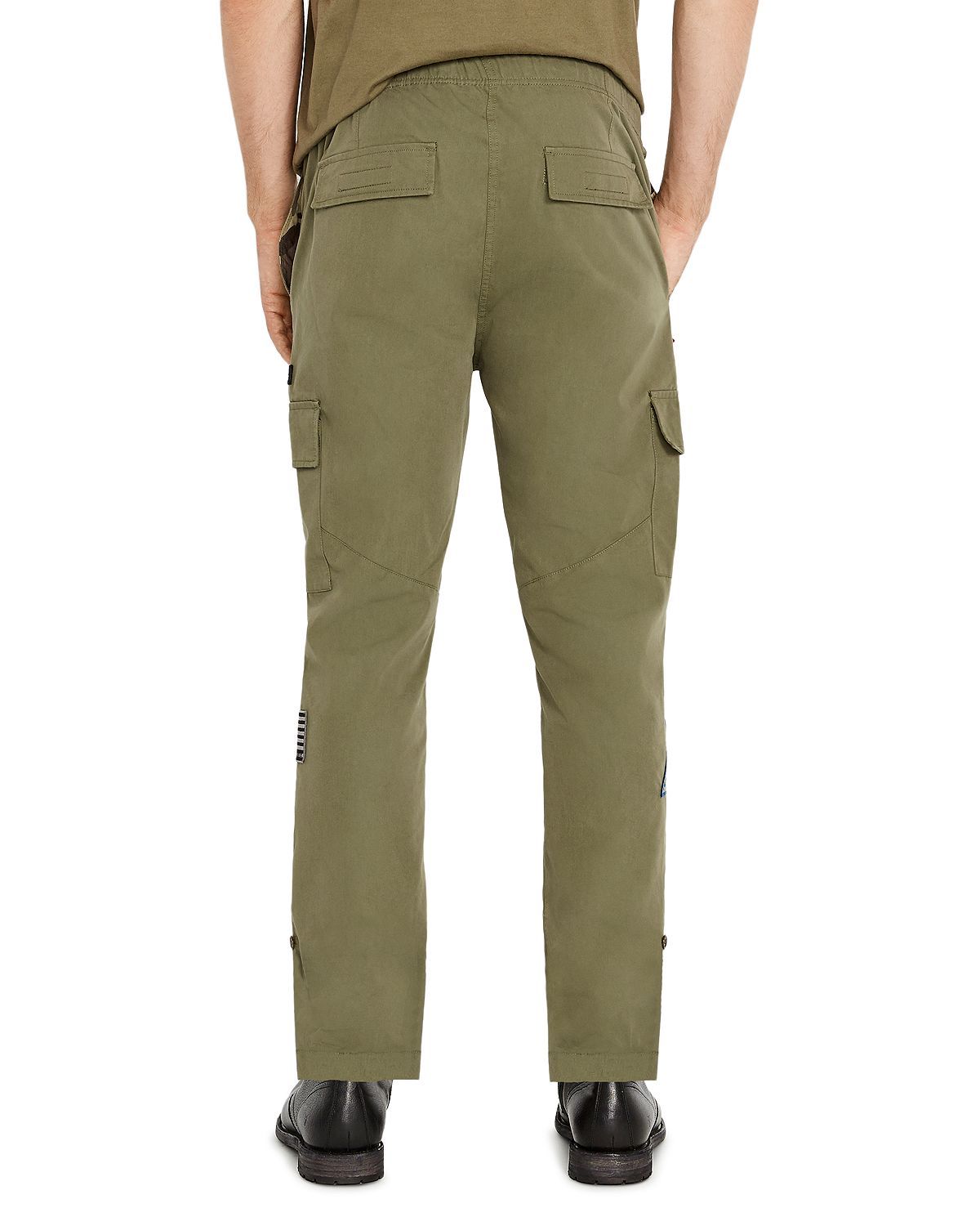 Avirex Patch Drawstring Slim Fit Pants Military Olive