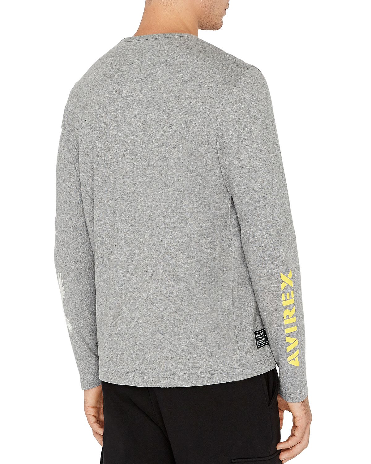 Avirex Patch Logo Long-sleeve Tee Gray Heather