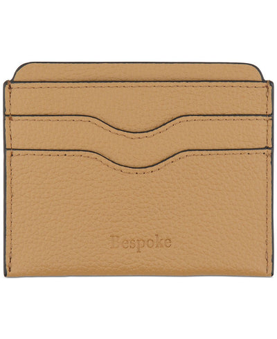 Bespoke Pebble Leather Card Case Buff