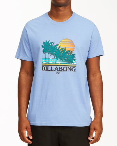 Billabong Club Tropix Short Sleeve Wave Washed T-Shirt blue