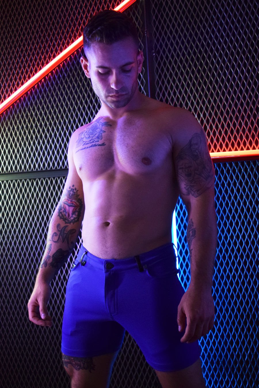 Breedwell blue Down Low Shorts