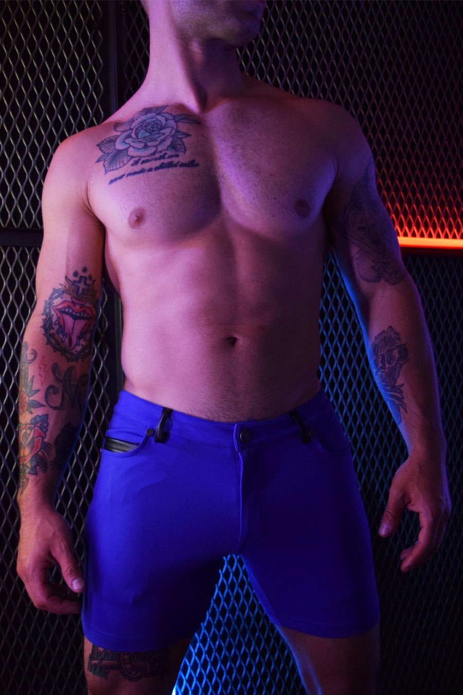 Breedwell blue Down Low Shorts