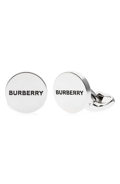 Burberry Logo Engraved Cufflinks silver