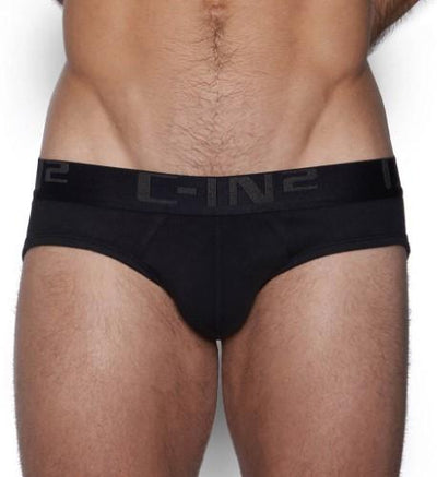 C-IN2 Black Core Basic Low Rise Cotton Brief