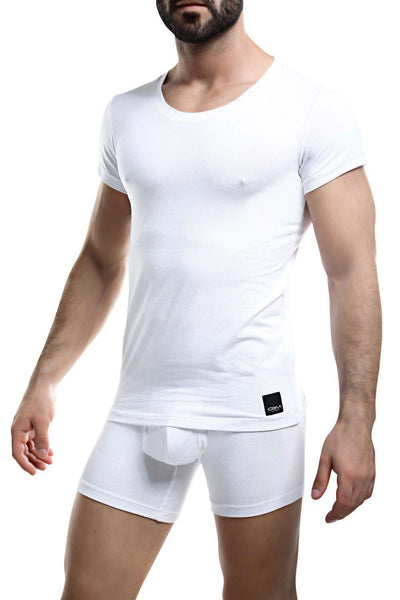 C4M White Crew Neck T-Shirt