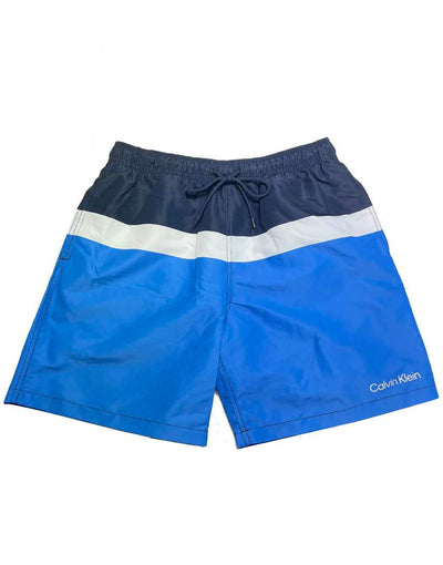 Calvin Klein Blue Modern Volley Color Block 7" Swim Short