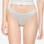 Calvin Klein Ck One Cotton Singles Thong Underwear Qd3783 Snow Heather