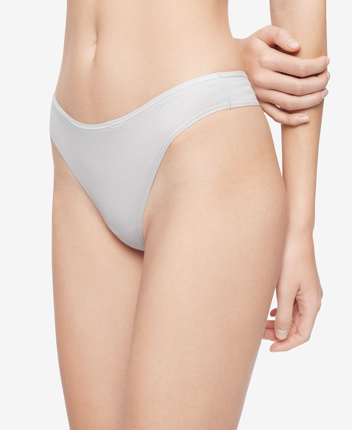 Calvin Klein Cotton Form Thong Underwear Qd3643 Antique Grey