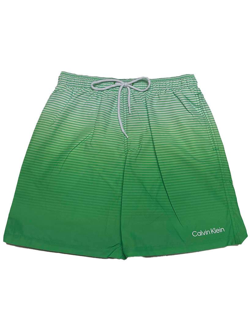 Calvin Klein Green Modern Volley Gradient Stripe 7" Swim Short