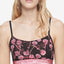 Calvin Klein Wo Ck One Unlined Rose-print Bralette Black