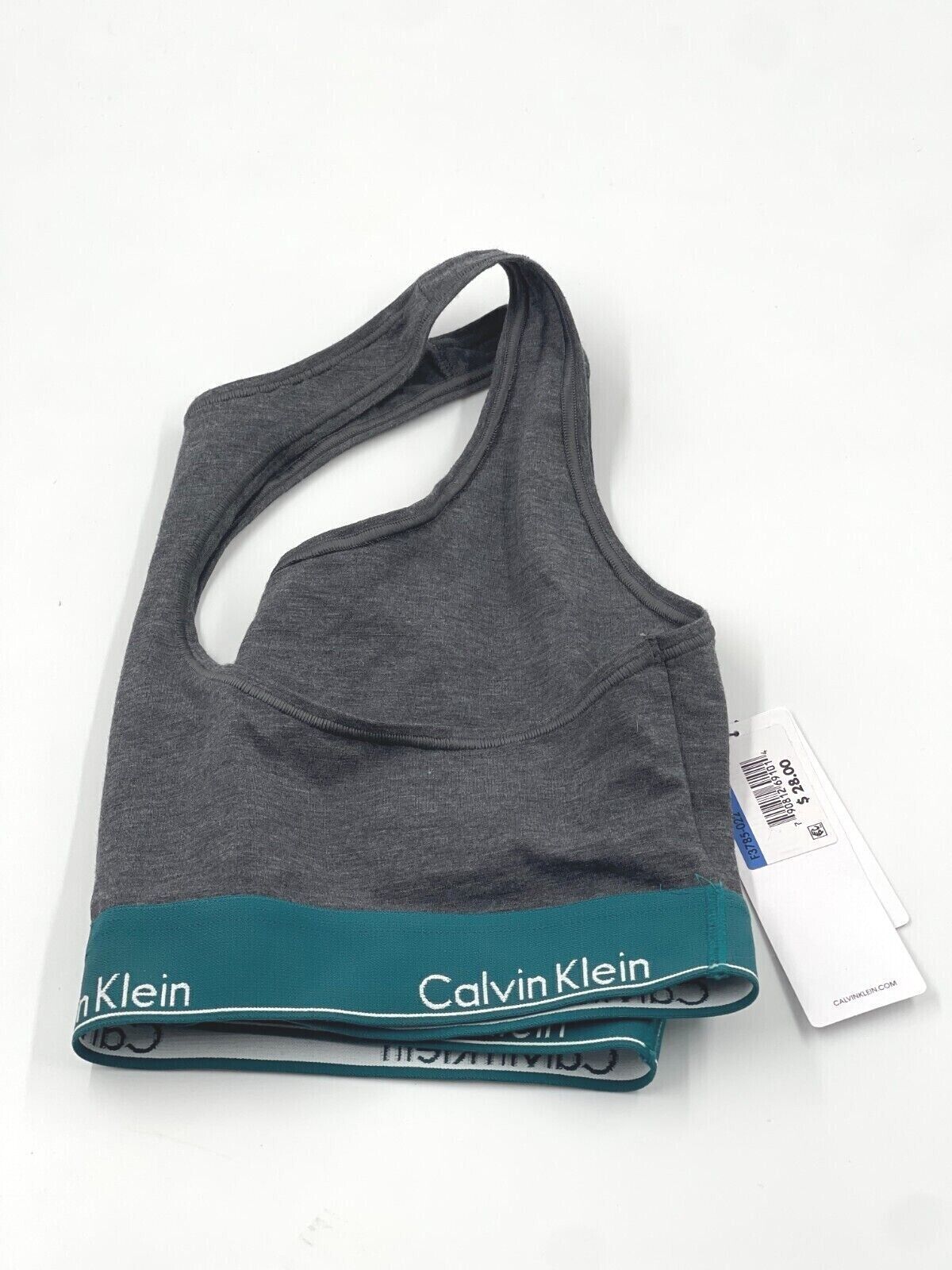 Calvin Klein Womens Scoop Back Bralette gray