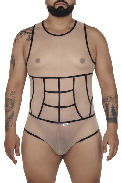 CandyMan Beige Tulle Bodysuit