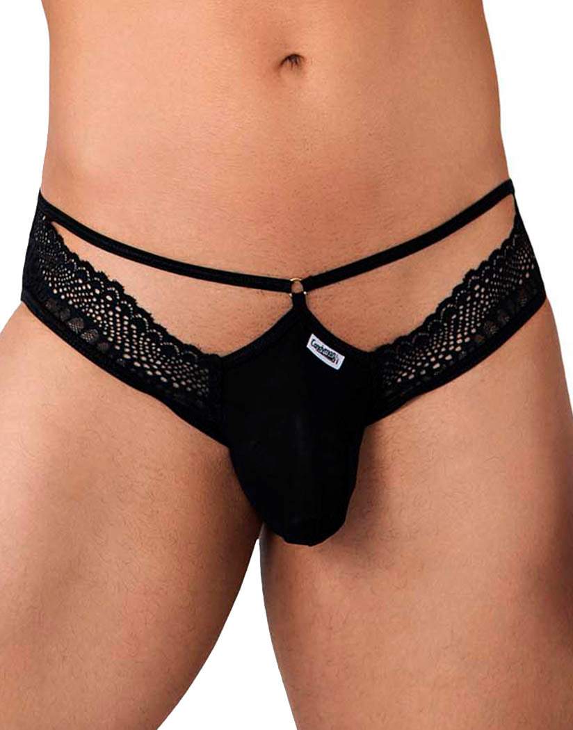 CandyMan Black 99624 Lace Brief