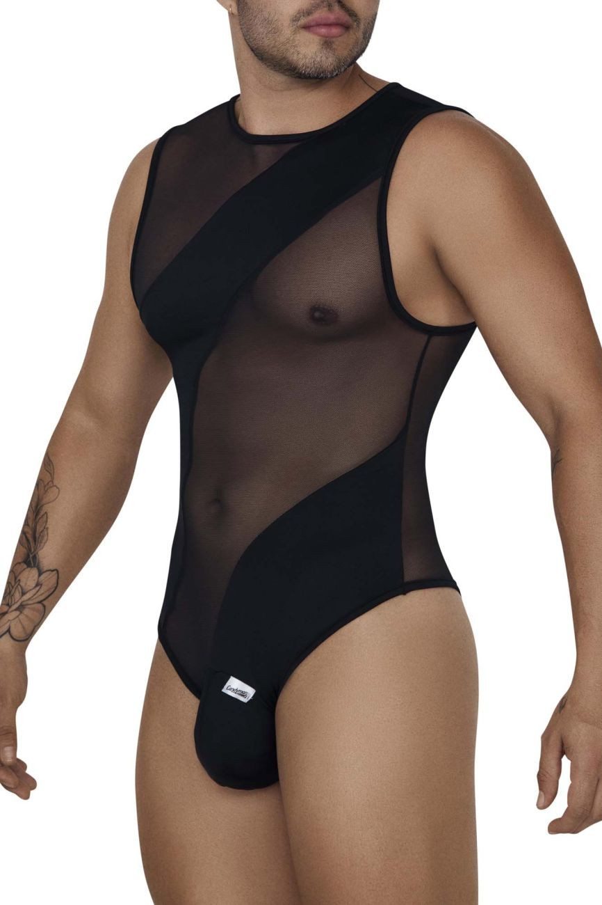 CandyMan Black 99699 Mesh Bodysuit