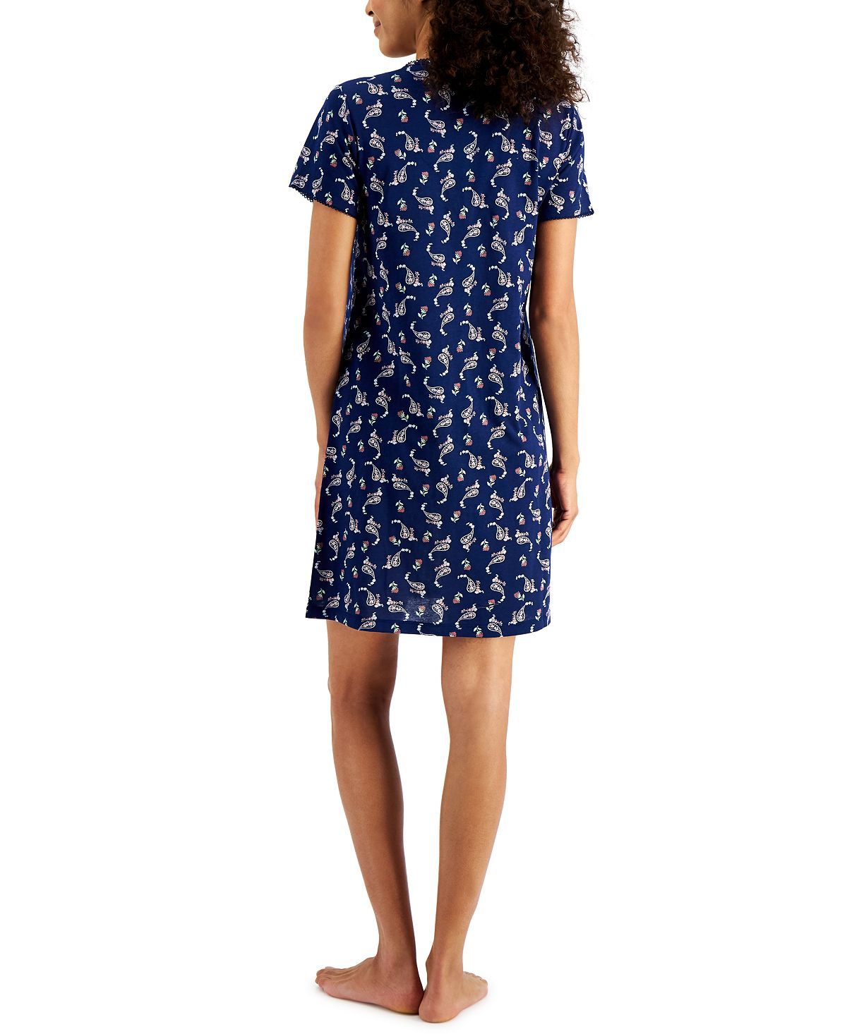 Charter Club Cotton Printed Sleep Shirt Scatter Paisley