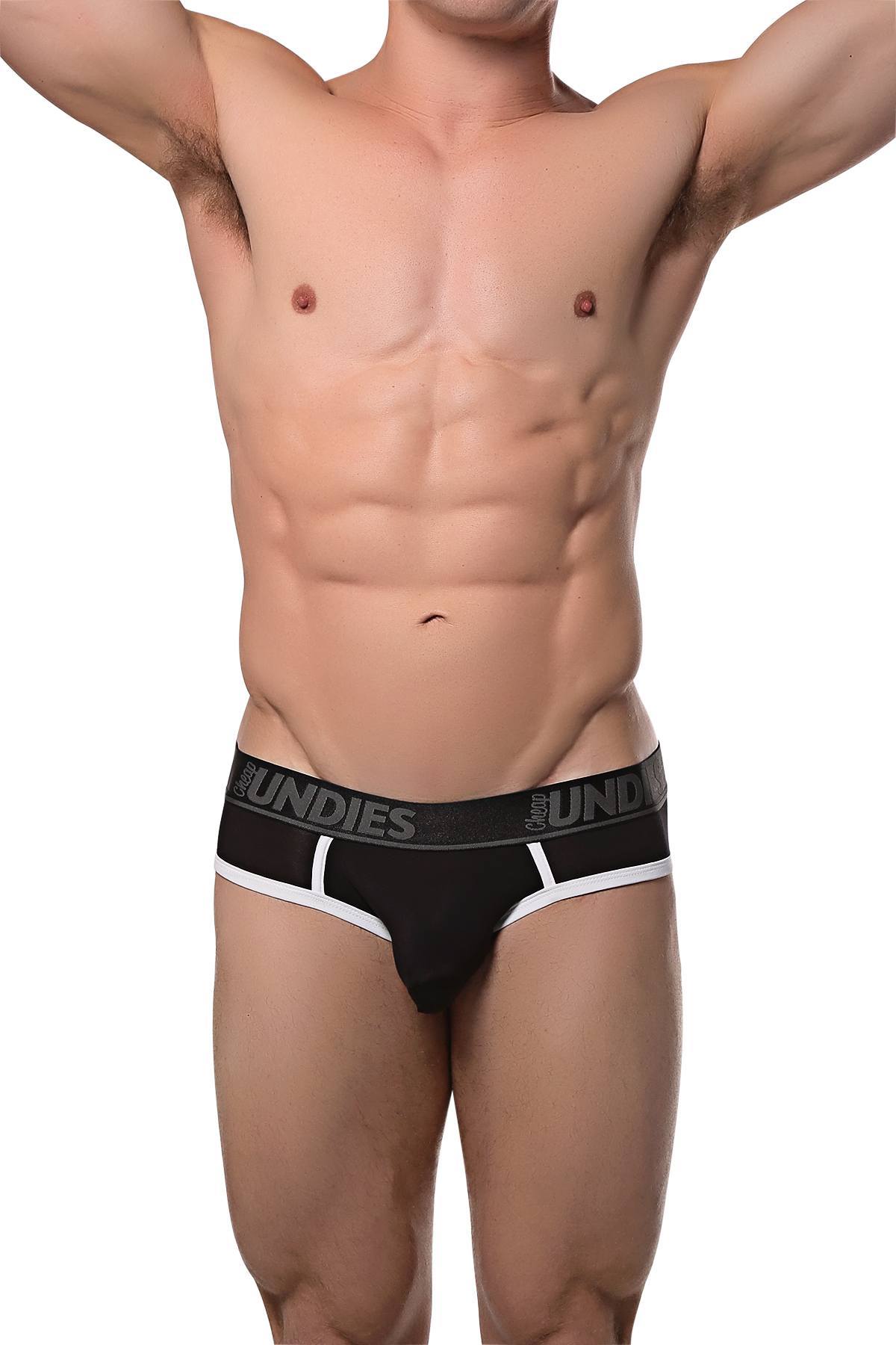 CheapUndies Black Touch Jock Brief