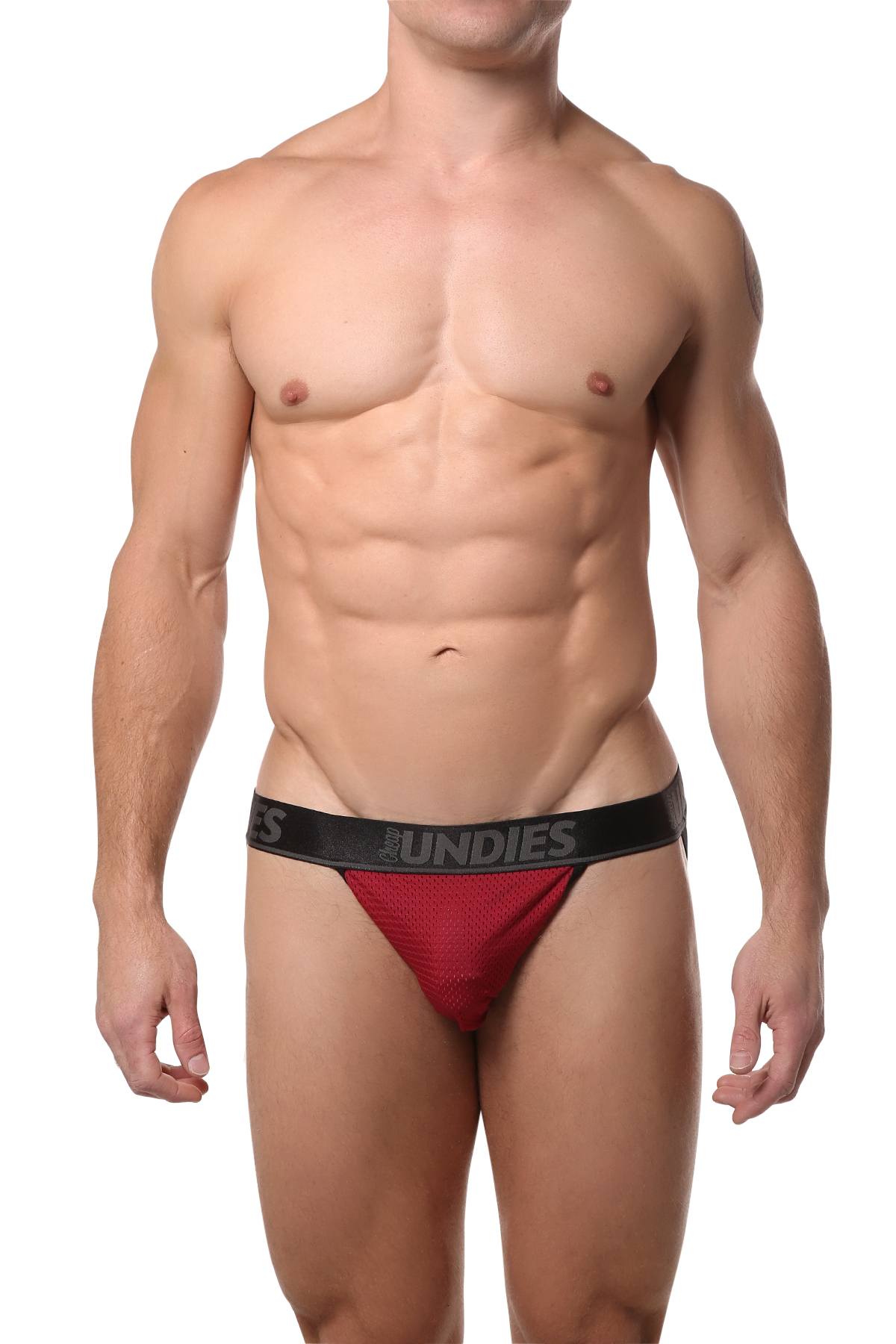 CheapUndies Brick-Red Mesh Jockstrap