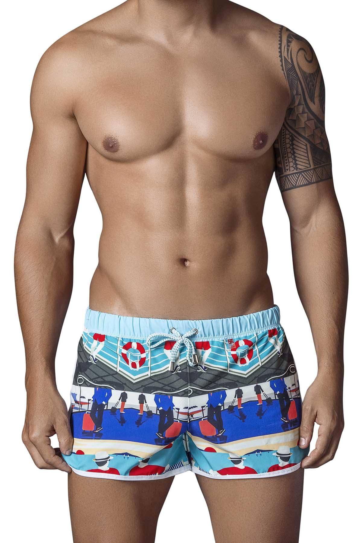 Clever Green/Blue Lagoon Swim Short