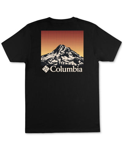 Columbia Regular Fit Short Sleeve Graphic T - Shirt Shirt Black Solid