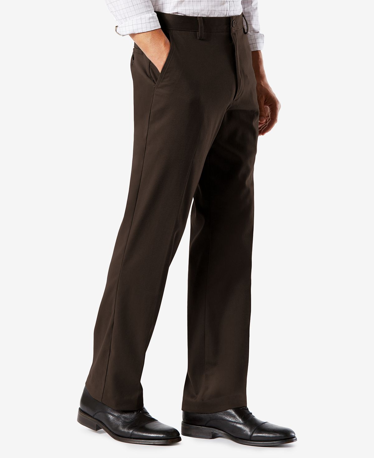 Dockers Easy Classic Fit Khaki Stretch Pants Coffee Bean
