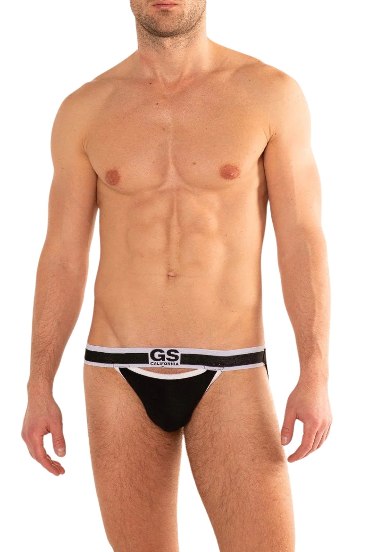G S Black California Scoop Jockstrap
