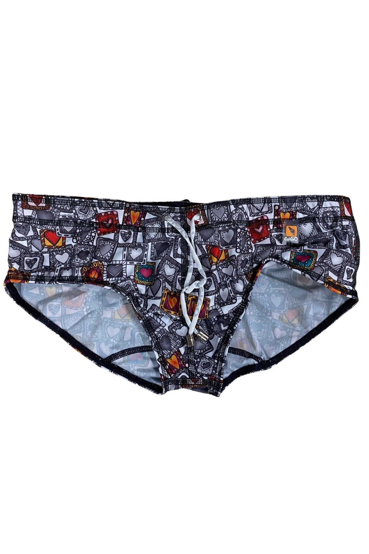 Gigo Grey Heart Swim Brief
