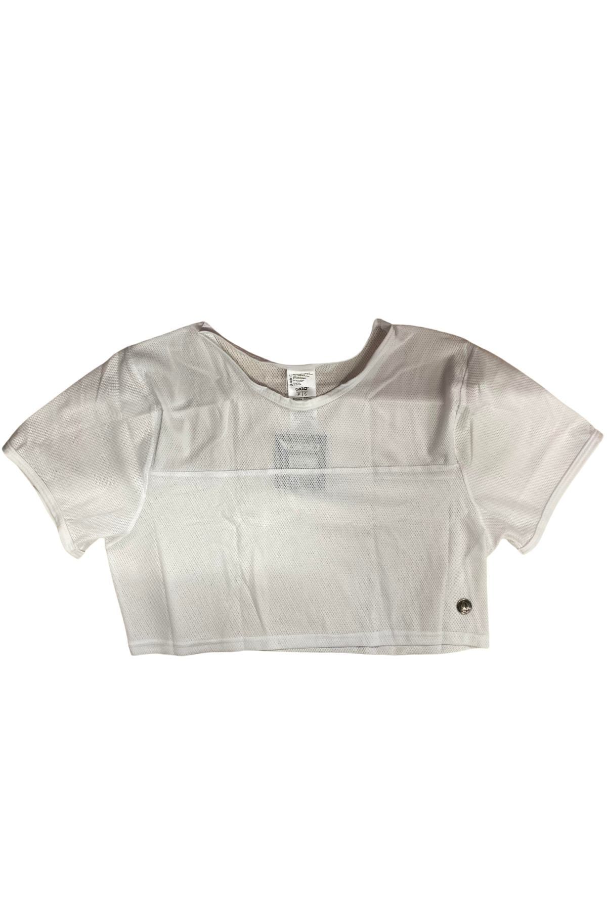 Gigo White Candle Crop Top