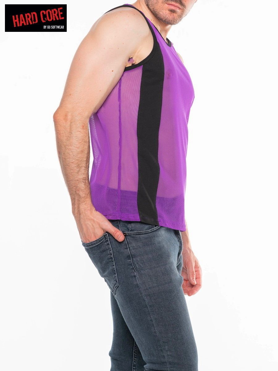 Go Softwear Purple and black Frisky Tank Top