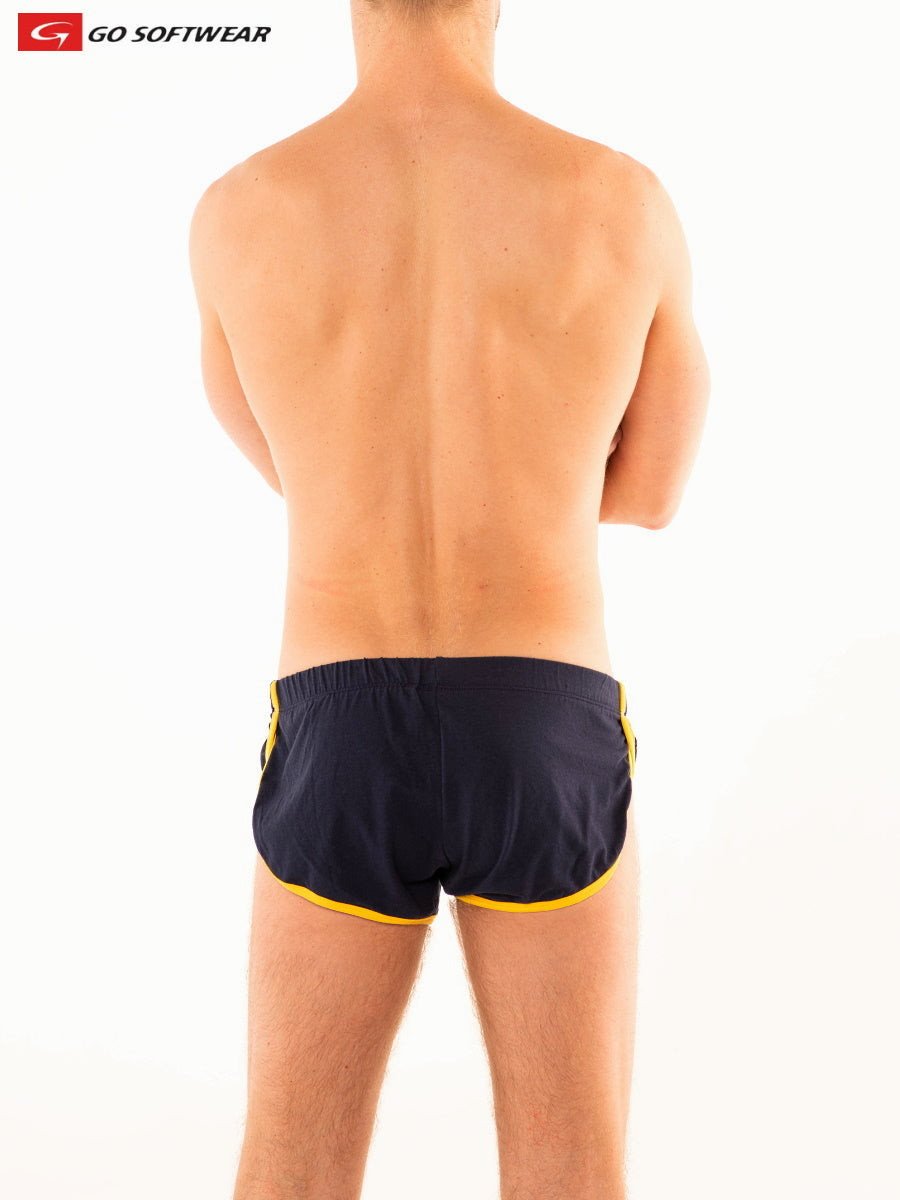 Go softwear Navy and Yellow California Shorty w/Side Split