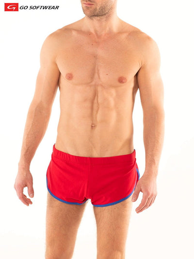 Go softwear Red and Royal California Shorty w/Side Split