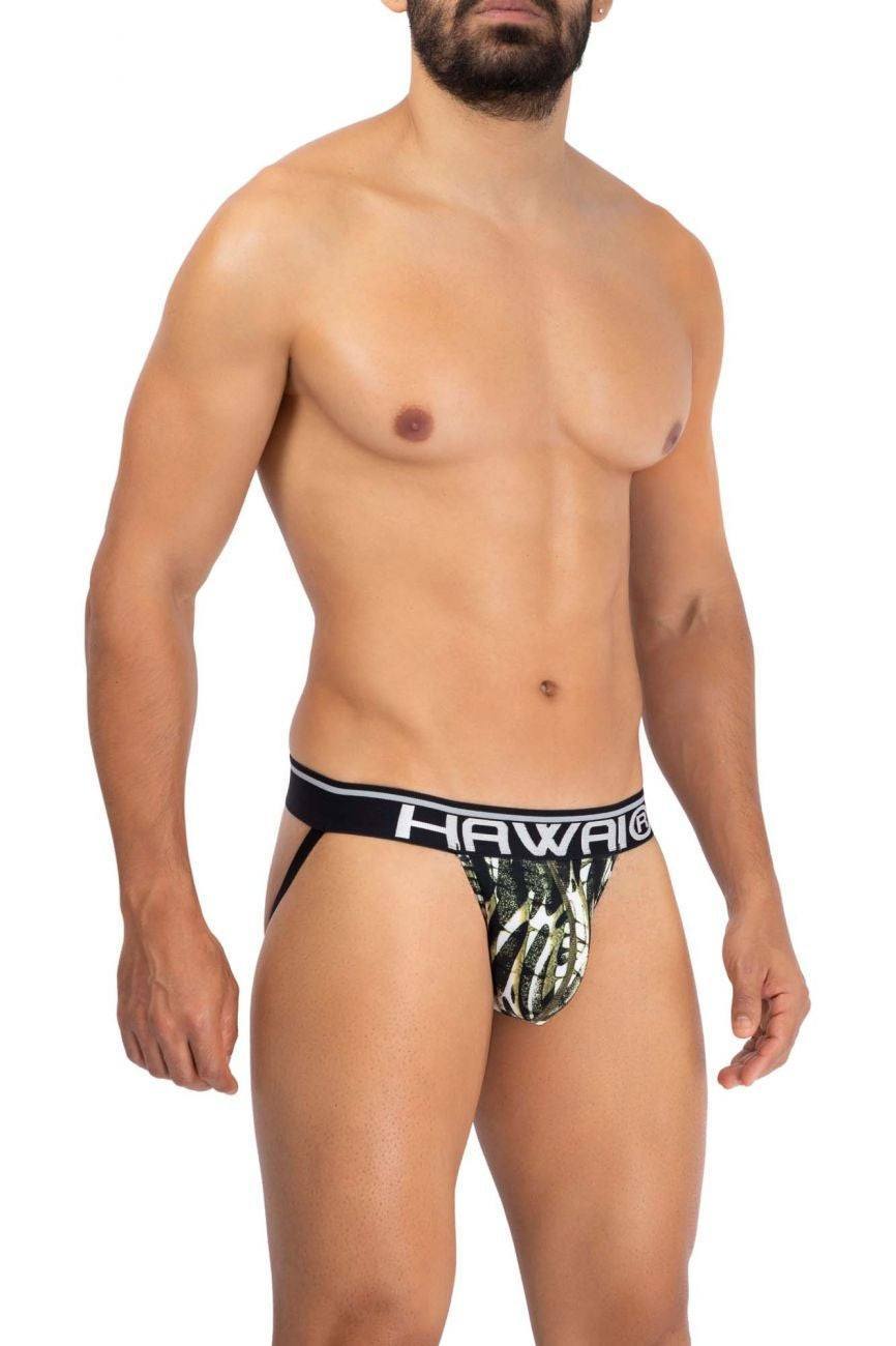 HAWAI Military Green 42167 Printed Microfiber Jockstrap