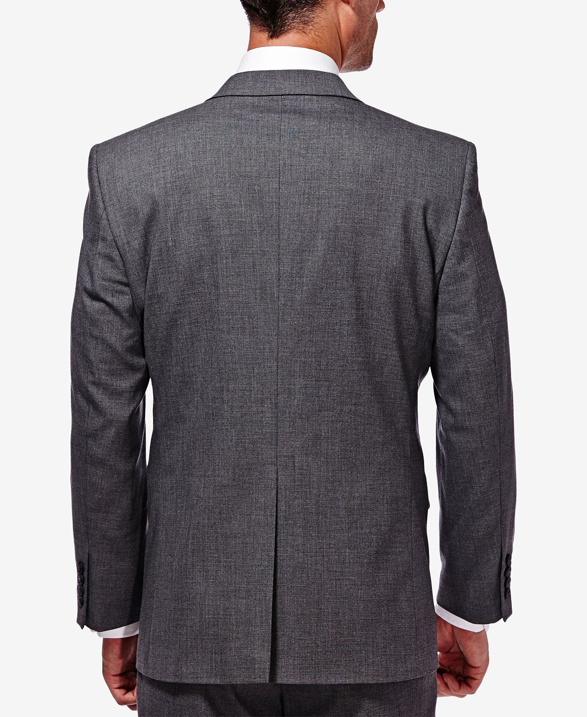 Haggar J.m. Men’s Classic/regular Fit Stretch Sharkskin Suit Jacket Dark Grey
