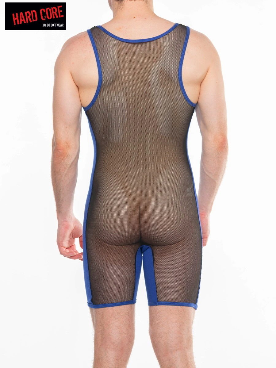 Hard Core Black and Royal Frisky Singlet